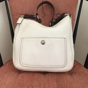 Vintage Coach Bag, White Leather